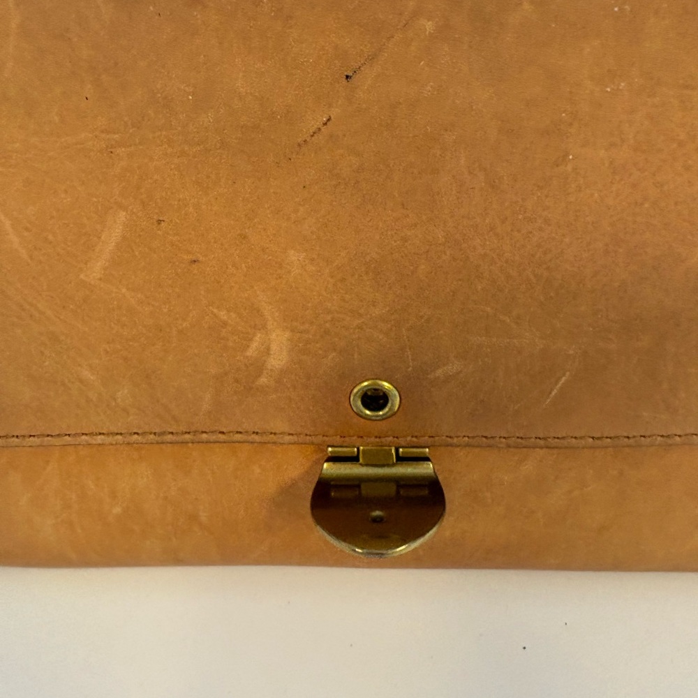 Madewell Tan Distressed Leather Crossbody Bag - Picture 8 of 13